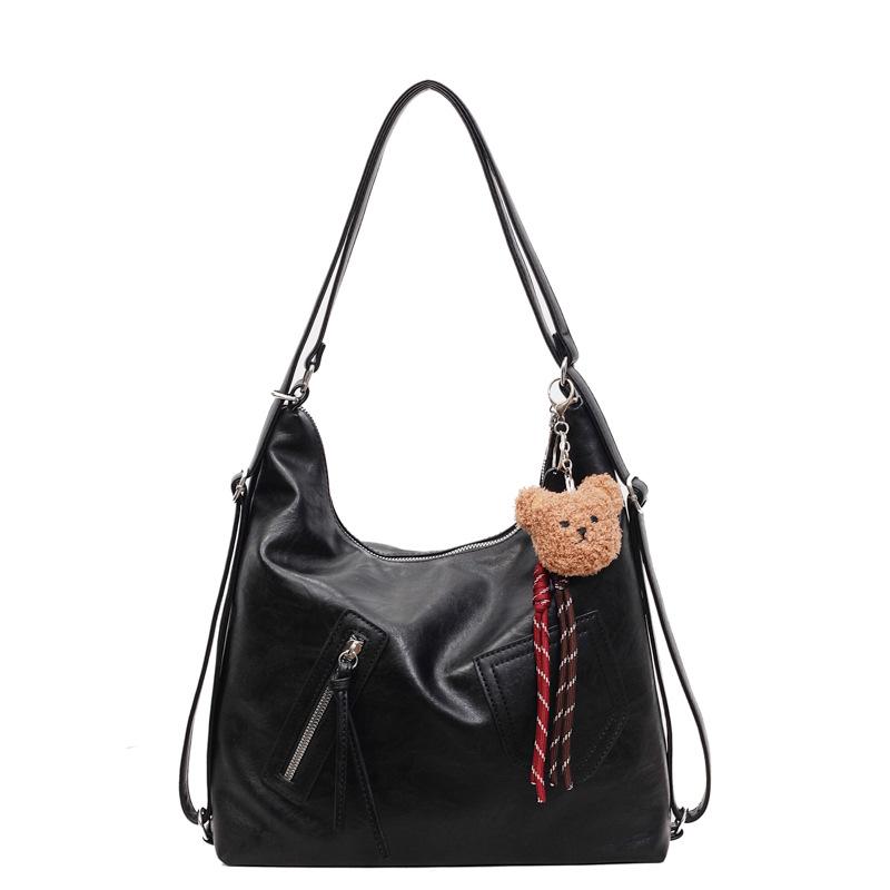 Large Capacity Tote Bag Women's 2025 Autumn New Niche Casual Foreign Style Underarm Bag Commuter Shoulder Backpack