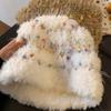 Keep Warm Faux Fur Bucket Hat Korean Style Winter Basin Cap Sweet Plush Fisherman hat  Daily