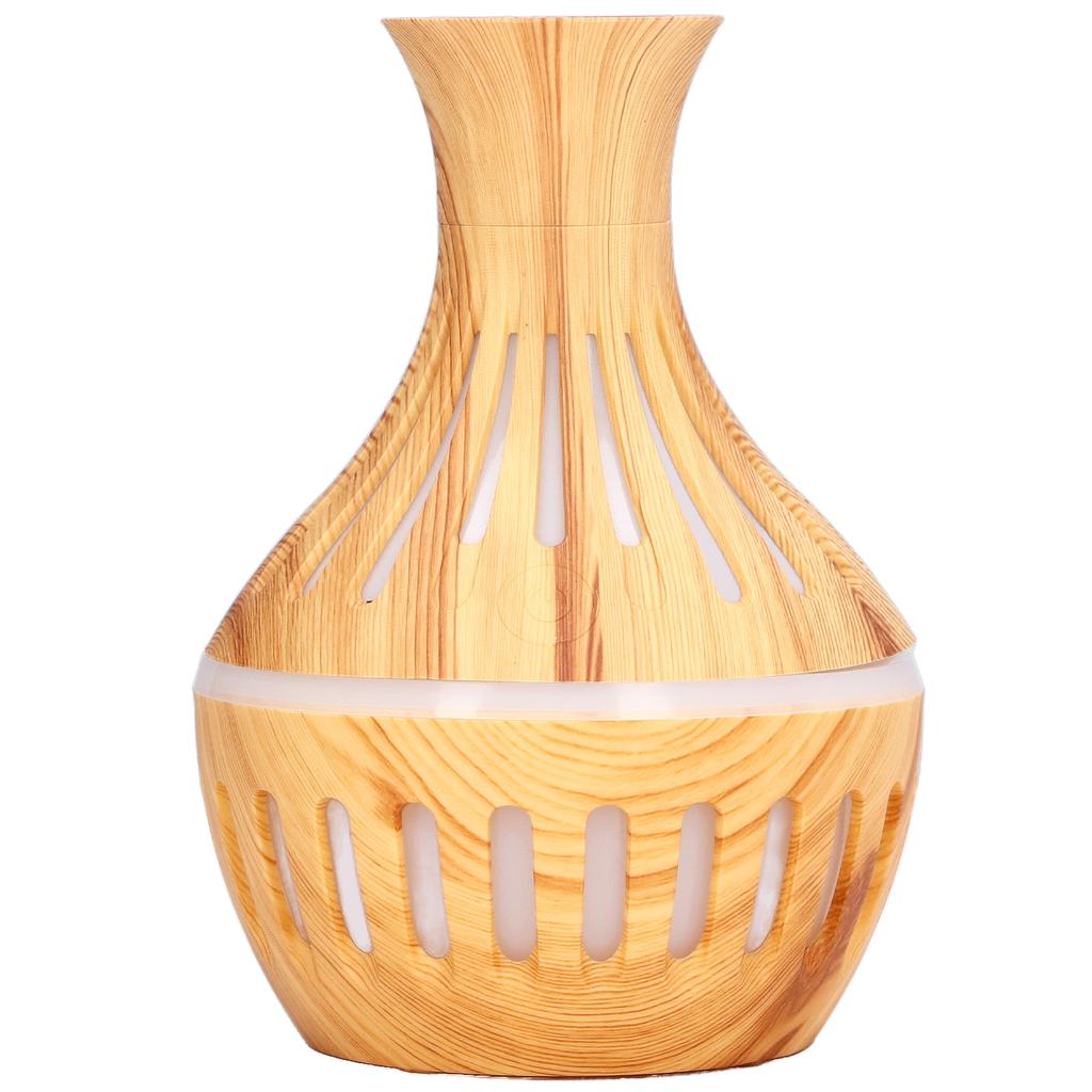 300ml Humidifier USB Powered Wood Grain Aromatherapy Diffuser with 7 Colors LED Light 5V 1A