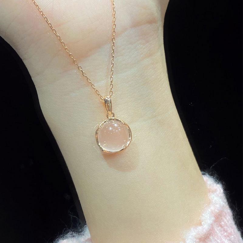 Baojia V Gold Electroplated Mother-of-Pearl Pendant Necklace