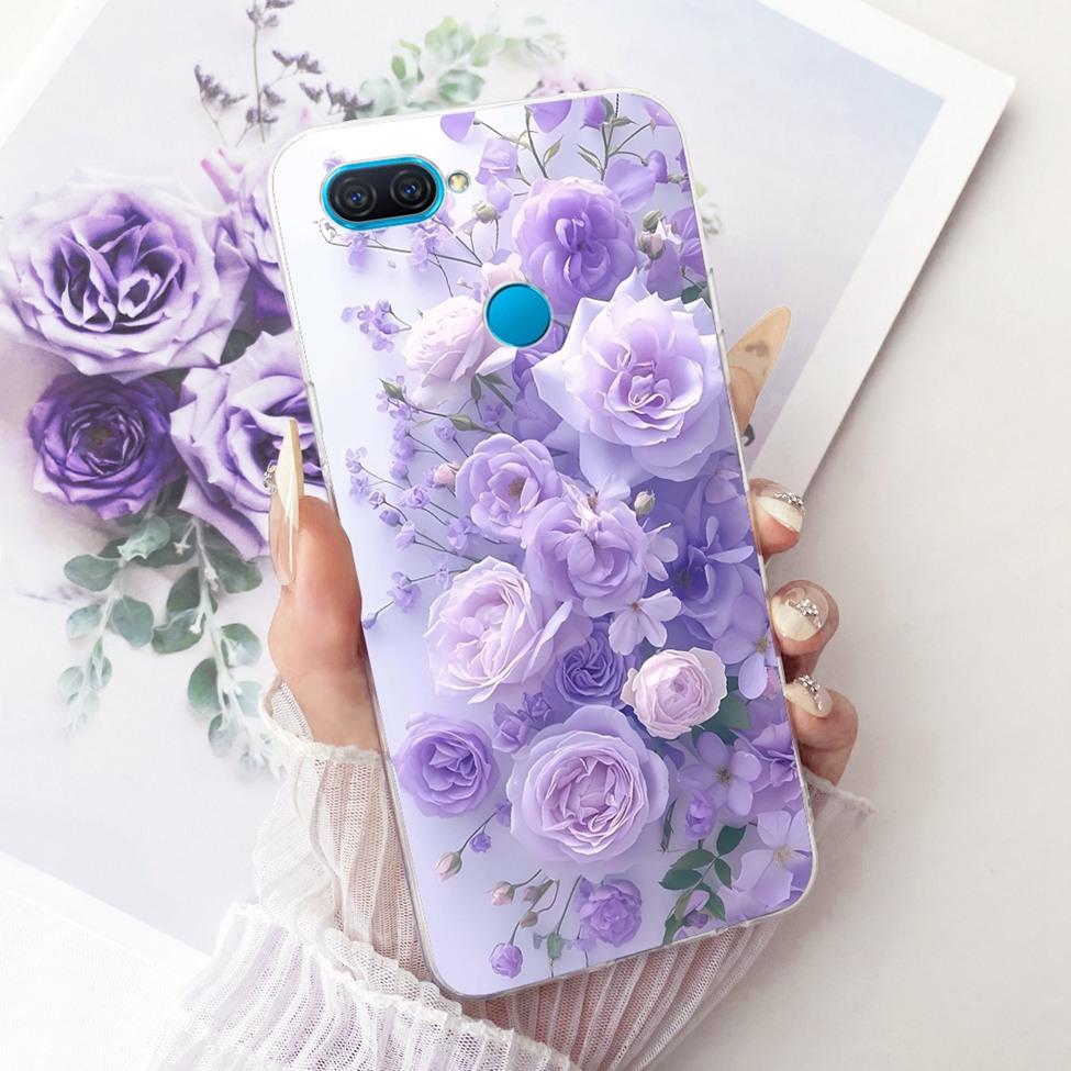 For Oppo A12 Clear Case Aesthetic Luxury Cute Fashion Flowers Funny Painted Casing For Oppo A 12 CPH2083 CPH2077