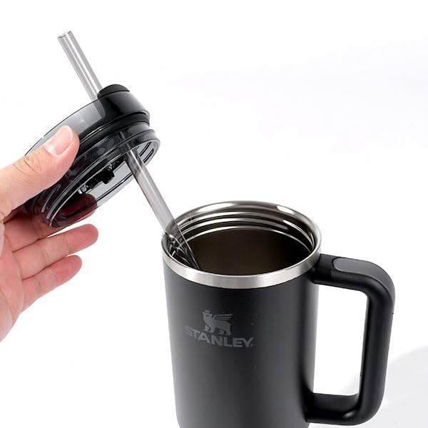 STANLEY Vacuum Slim Stainless Steel Straw 1180ml Insulated Water Cream H2.0 Quencher, 1.18L Tumbler, Bottle, 2.0