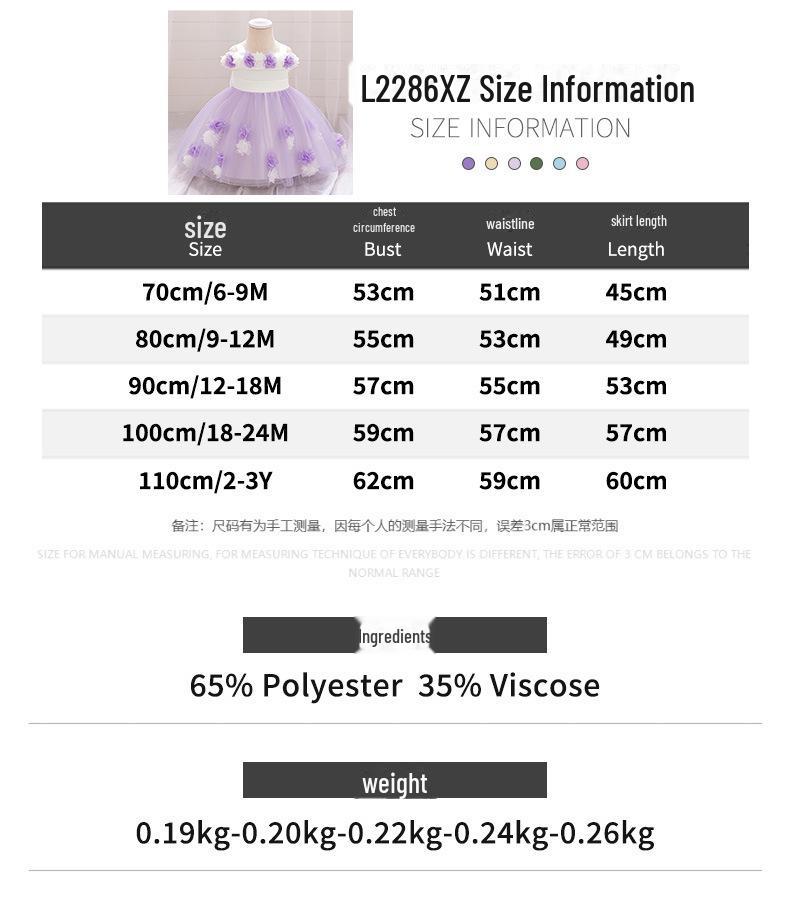 Nové princeznovské narozeninové šaty bez rukávů - Aplikovaná síťovina s mašlí a nadývanou sukní pro družičky