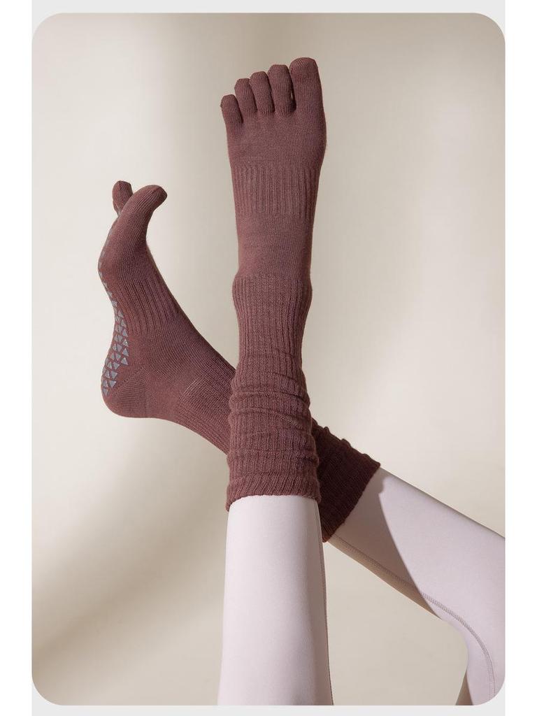 Vijfvingerige Antislip Dames Yoga Sokken voor Pilates & Fitness (Lente/Herfst)