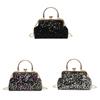 Sequin Evening Bag For Women With Chain Strap And Lock Closure For Party And Night Out