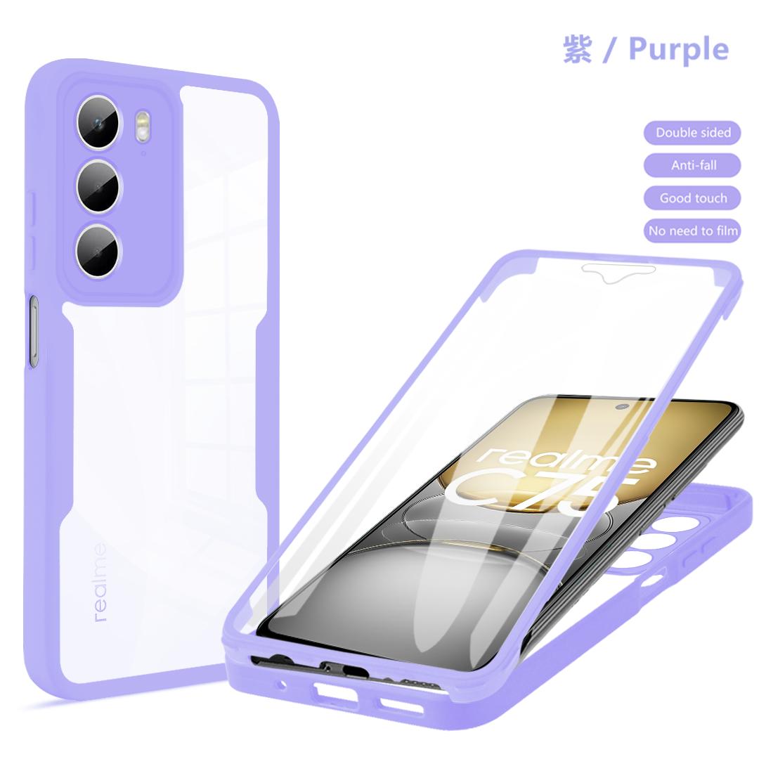 

Full Body Protection Shockproof Case for Realme C75 4G Realme 14x 5G Protective Cover Screen Protector Fundas Coque Capa Realme 14X 5G фіолетовий