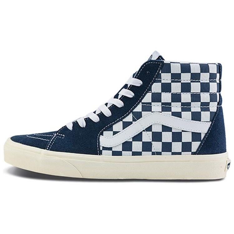 Vans Sk8 Classics Canvas Comfortable Versatile Durable High-Top Skate Shoes Unisex Sneakers Blue White VN0A32QG4M0