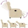Vidaxl Foldable Armchair, Cream, Fabric Upholstered