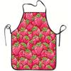 1pc Strawberry Apron with Strawberry Print & Strawberry Pattern - Adjustable Waistband, Durable Easy-Clean Polyester Apron Suitable for Cooking,, Stra