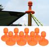 8pcs Tent Pole Rod Support Thunder Proof Cap for Outdoor Camping Hiking Tent Accessories (Orange)