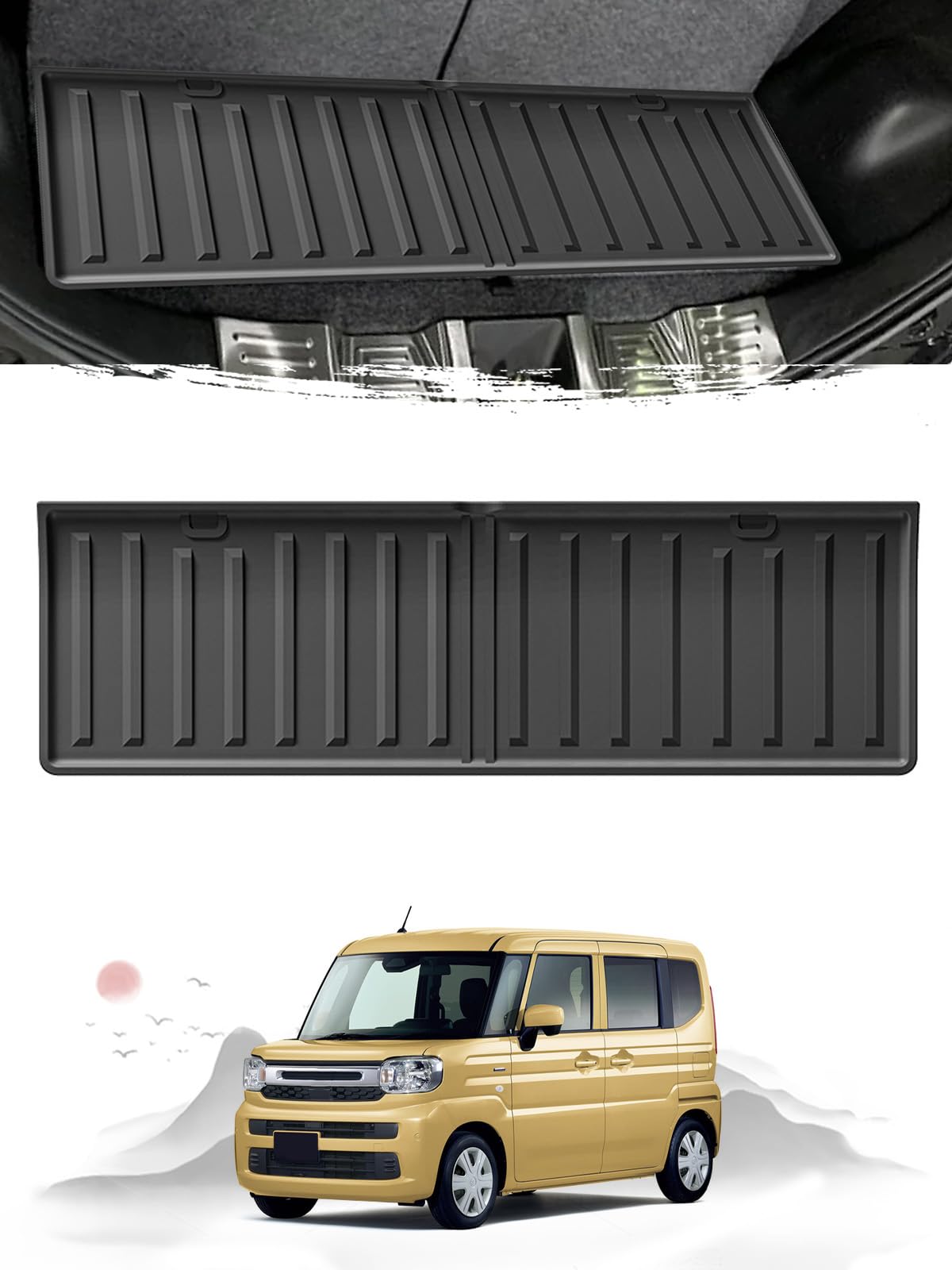 

Коврик в багажник Ruiya для новых Suzuki Spacia и Suzuki Spacia Custom 3D Багажник TPE Легкий в багажник Индивидуальный Моющийся mk54s, Поддон, Водонепроницаемый, Нескользящий,