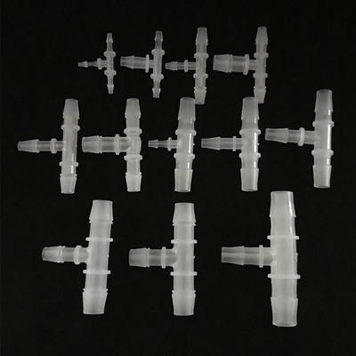 10Pcs 3-2-3mm To 14-10-14mm T-Type Tee Connector Varied Diameter PP PE 3 Way Connector Soft Plastic Hose Fittings