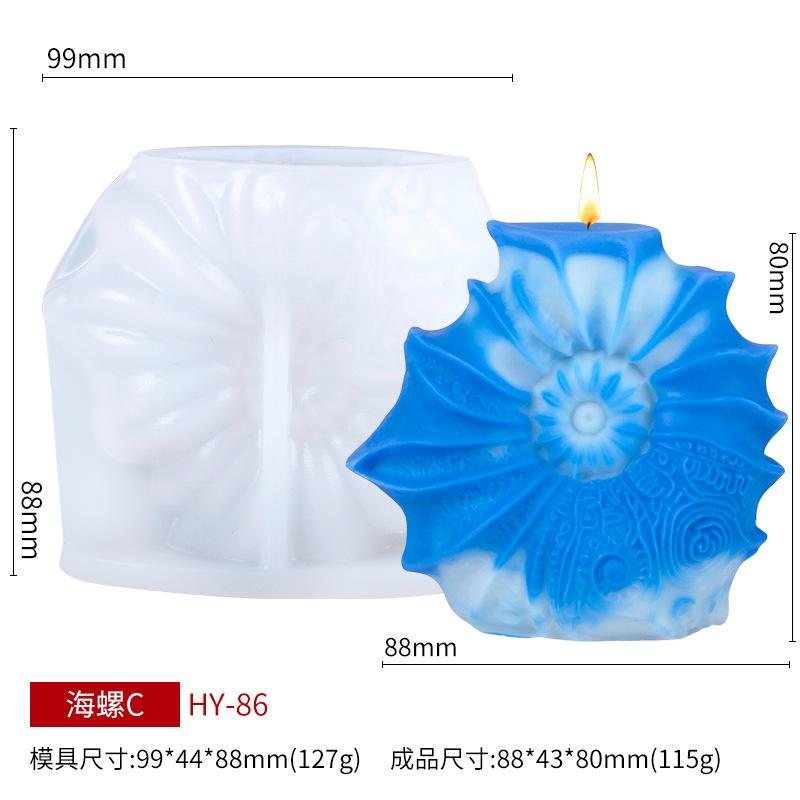 

3D Conch Aromatherapy Candle Silicone Mold DIY Handmade Creative Octopus tentacle Candle Gypsum Wax Resin Mold Home Decoration