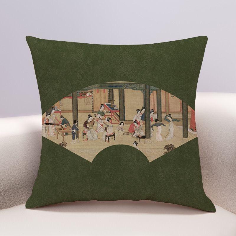 Chinese Simple Light Luxury Pillowcase Sofa Living Room Ins Decorative Pillow Backrest Bedside Pillow Cover