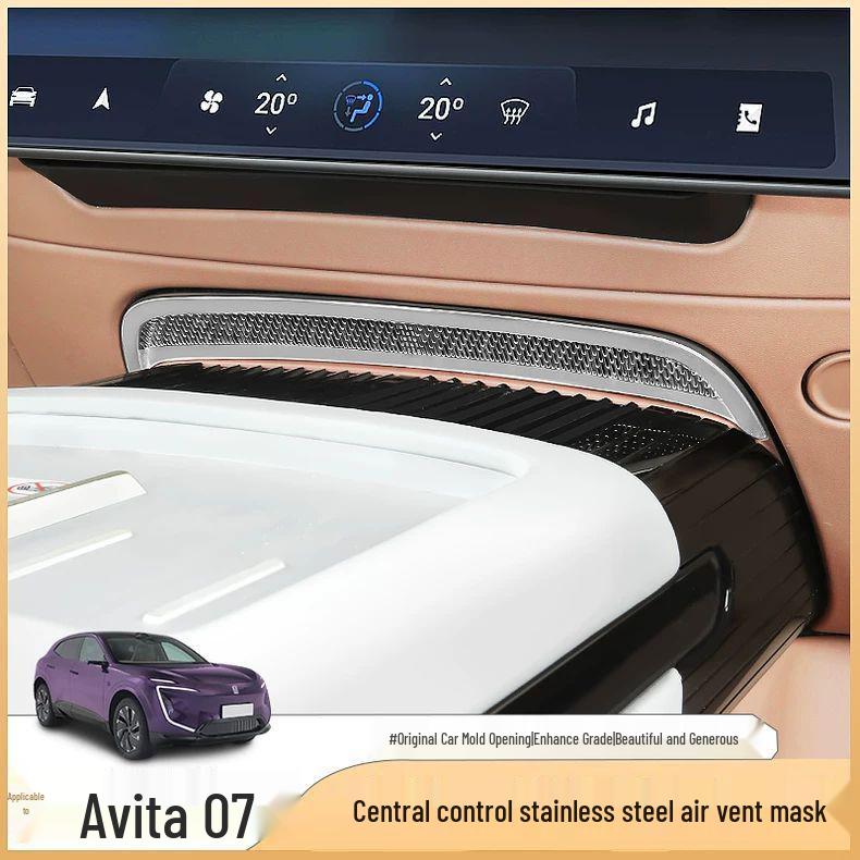Avatr 07 Stainless Steel Anti-Clog Air Vent Cover for Car Doors and Seats