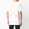 OFF WHITE T-shirt aderente con nastro frecce OMAA027R201850020148