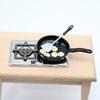 1Set Dollhouse Pan Egg Fryer Spatula Eggs Miniature Kitchenware Pan Egg Model Kitchen Utensils Home Decor Toy Miniatures Crafts