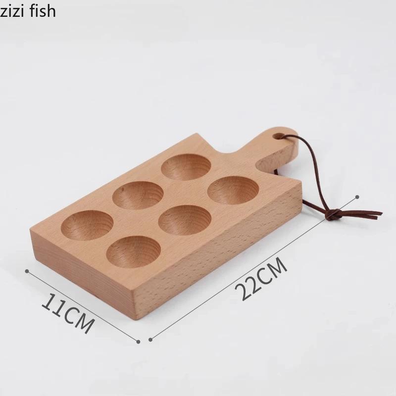 Solid Wood Egg Storage Box Kitchen Egg Tray Storage Tray Display Rack Organizer Shelf Storage Rack Snack Bowl Dessert Plate Dish