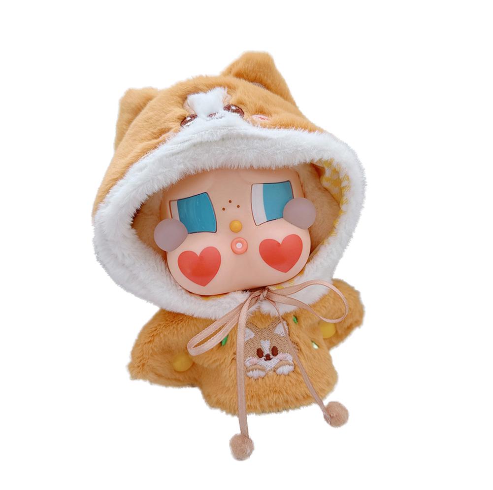 For 17cm Labubu Doll Clothes Fashion Clothes Cloak Doll Clothes Color Match Shawl Dolls Accessories Cute Decoration Little Clothes