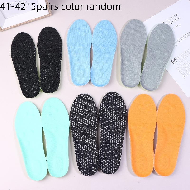 

5Pairs Sport Insole Super Soft Shoes Sole Pads For Feet Shock Absorption Baskets Shoe Sole Arch Support Orthopedic Inserts A4