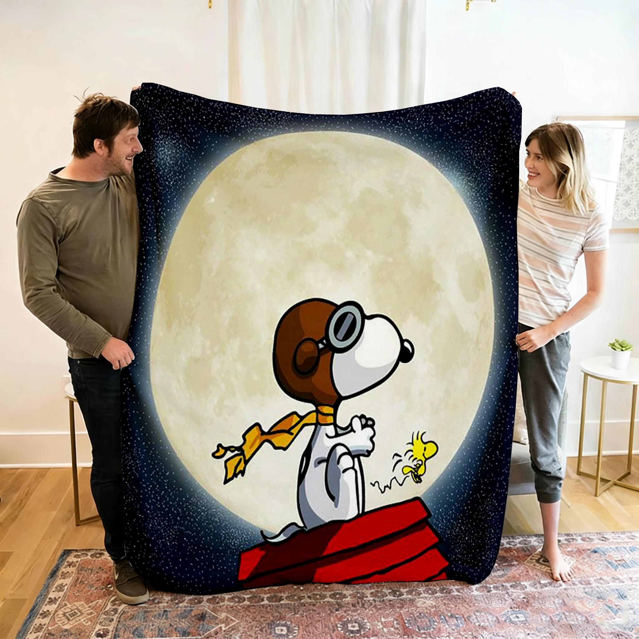 

Cartoon 2026 New Kawaii Snoopy Children Warm Soft Anime Blankets for Sofa Bed Cover Blanket Suitable for Birthday Souvenir Gifts 100x150cm(39x59in)