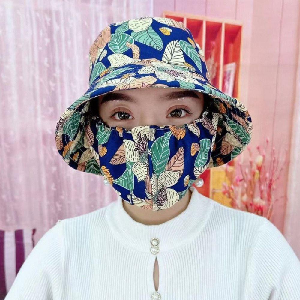 Cover Face Cap Sunscreen Mask Sun Protection Bucket Hat Portable Women Sun Hat  Ladies/Girls