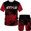 Set cu imprimeu camuflaj de vară Costum Hip Hop Harajuku Sport 2 piese Îmbrăcăminte sport supradimensionată Tricou Pantaloni scurți de plajă Ținute Haine pentru bărbați