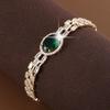 High-End Exquisite Zirconia Egg-Shaped Luxury Bracelet - Versatile Pure Copper Women's Fashion Accessory