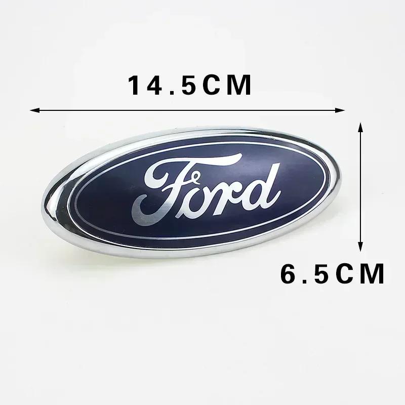 KLYE5 Metal ABS Car Front Grille Hood Bonnet Badge Rear Trunk Sticker For Ford Focus MK2 Ranger Fiesta MK7 Mondeo Car Emblems