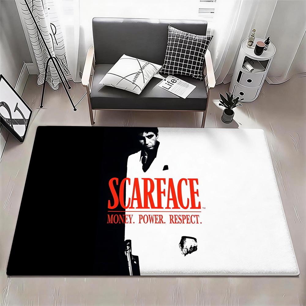 Klassiker S Scarface 1983 Fußmatte Eco Flanell Fußabtreter Rutschfest Geruchlos Innenbodenmatte Weicher Kurzer Plüsch Heimmatte