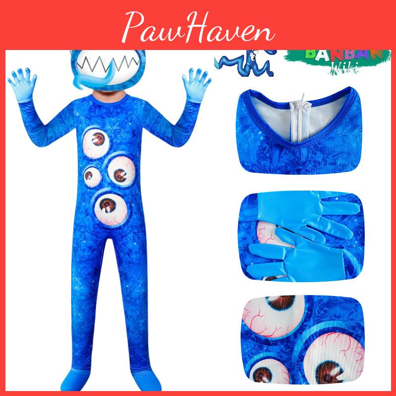New Halloween Cosplay Costume For Children In Banban Garden Blue Cartoon Style