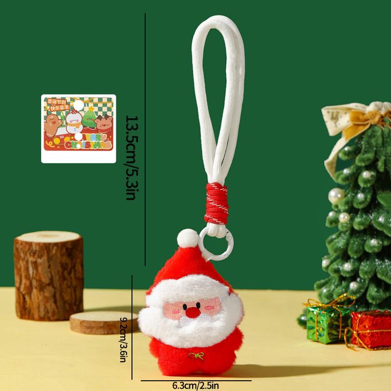 Christmas Decorations 2025 Christmas Doll Pendants Cute Elk Santa Claus Keychains Accessories Party Favors New Year Gifts