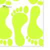 PVC Footprint Sticker 2 Sheets/Set Halloween Glow in The Dark Waterproof Removable Stickers Living Room Bedroom Office Wall Art Floor Festival
