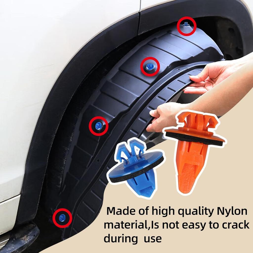 100 Pcs Fender Flare Clips Molding Retainer Clips For Toyota 4Runner, FJ Cruiser, Highlander, RAV4, Tacoma - Push Door Trim Fastener - Replace OEM: