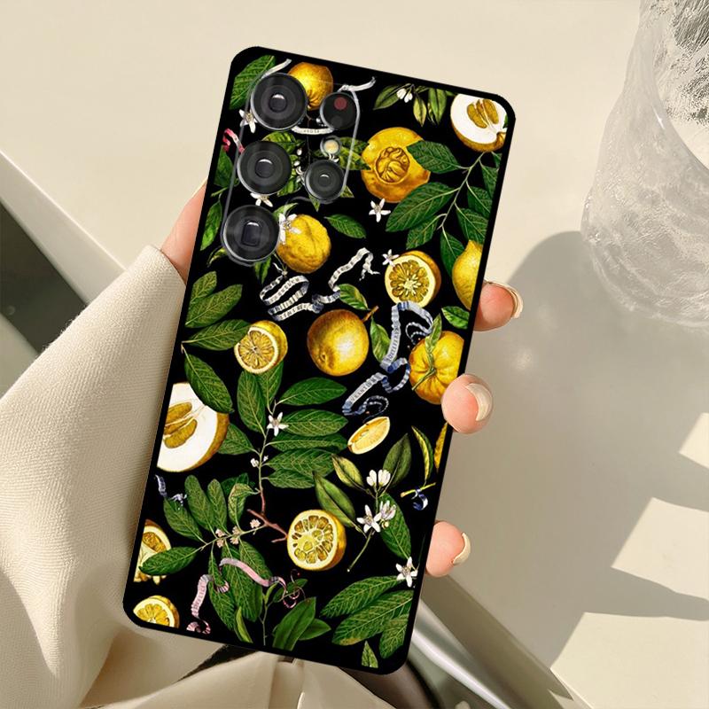 Tropical Summer Fruit Lemon Case For Samsung Galaxy S22 Ultra S21 S20 S24 S25 Ultra S9 S10 Plus S23 FE S25 FE Back Cover