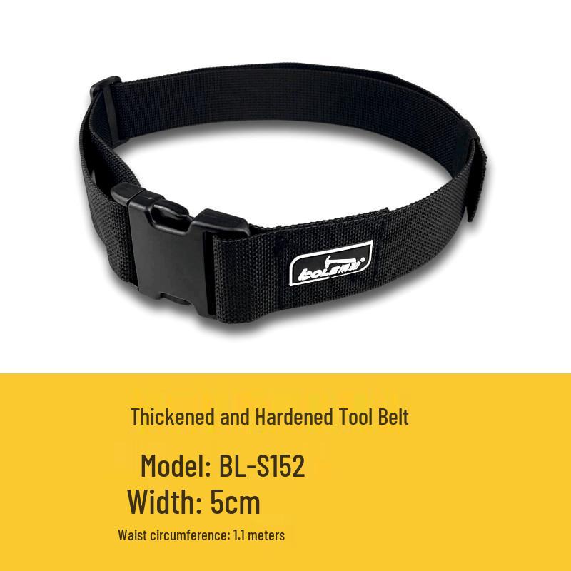 Nylon Electrician Tool Belt with Hardware Back Support and Thickened Wear-resistant Waist Bag