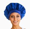 Shower Wide Brim Elastic Satin Hair Care Cap - Women's Sleep, Salon, and Shower Use