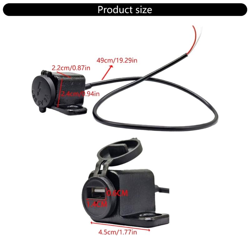 Quick Charge Motorcycle USB Outlet with Multiple Interface Option large power  USB Charges Simple Installs for Motorcycles