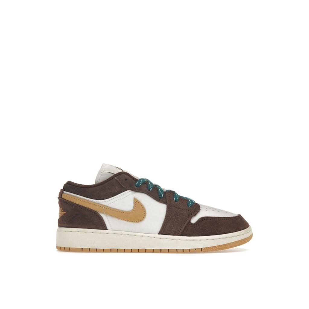 Air Jordan 1 Low GS Cacao Wow Kids Sneakers Brown Twine Sail FB2216-200