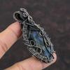 Labradorite Gemstone Pendant Copper Wire Wrapped Pendant Handmade Pendant Labradorite Pendant Jewelry Copper Jewelry For Gift Healing Stone