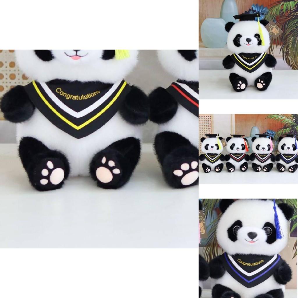 Charming Graduation Panda Plush Toy Adorable Stuffed Animal With Customizable Logo