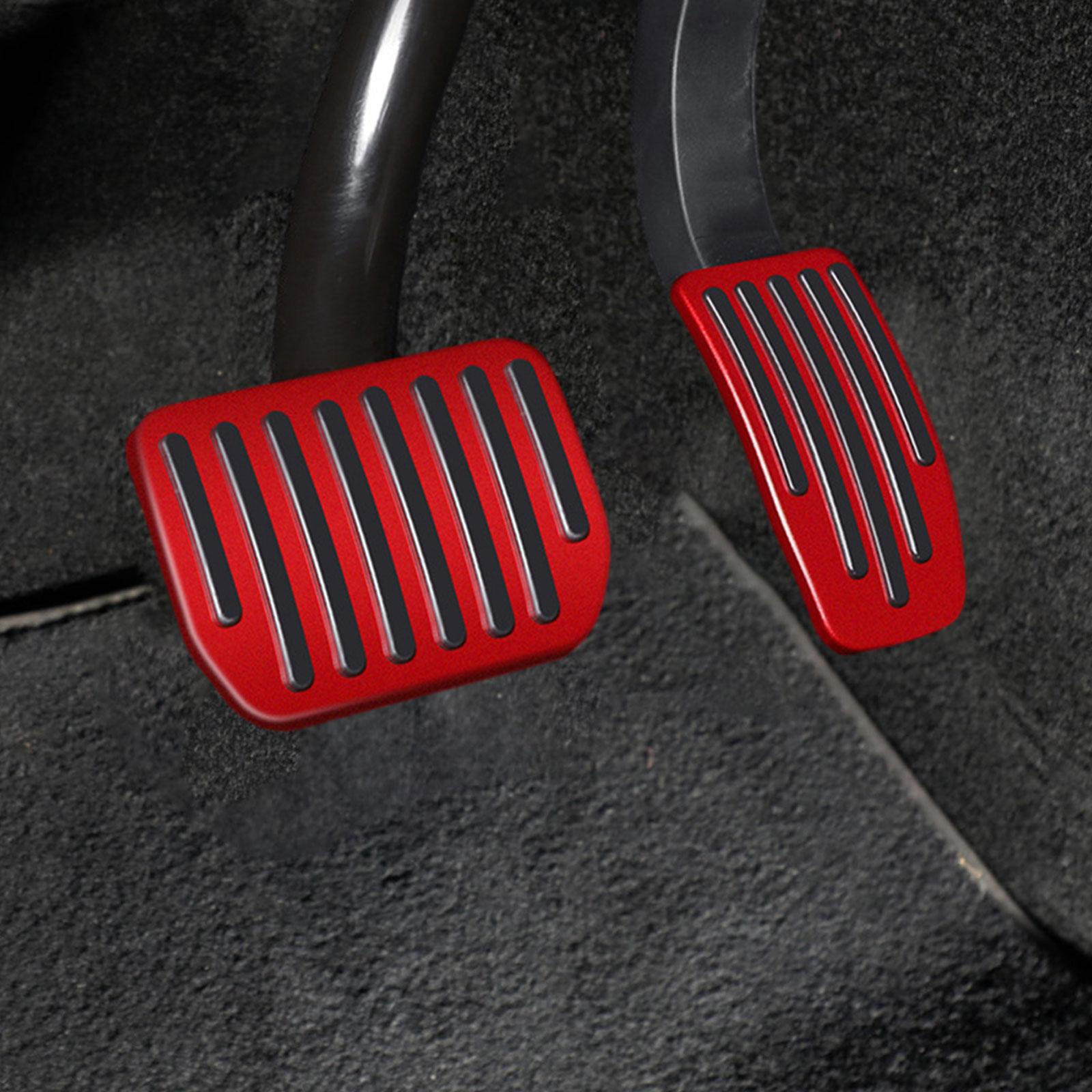 

Автомобильные чехлы на педаль акселератора и тормоза, накладки на автомобильные ножки, нескользящие украшения для подножек красный