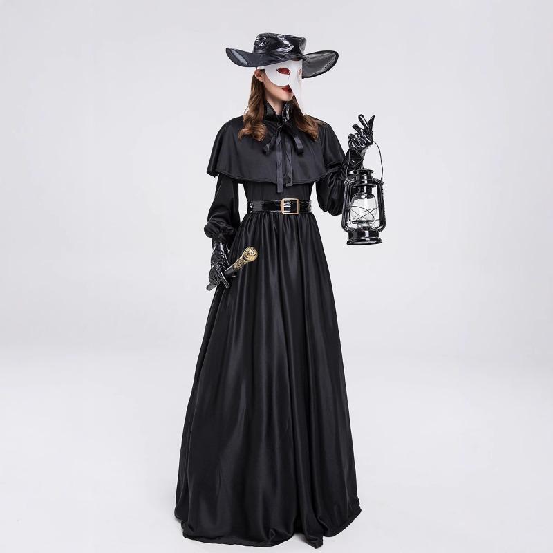 Halloween Medieval Costume Punk Doctor Dark Dungeon Plague Costume Suit
