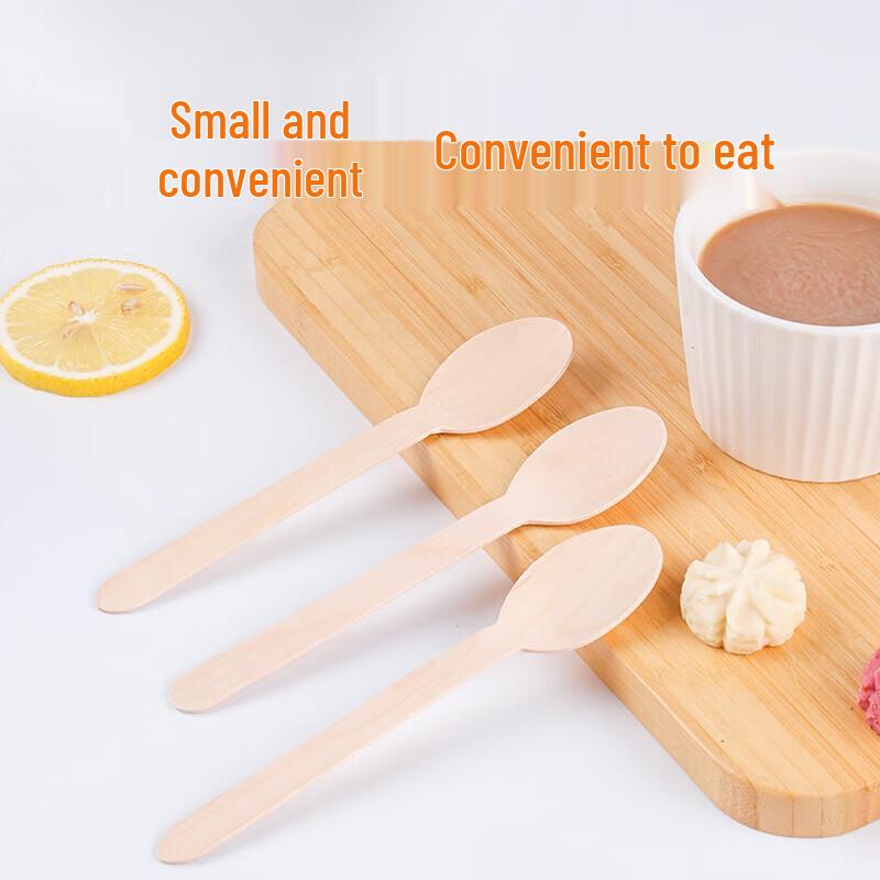 YOUAO 100-Pack Disposable Bamboo Spoons
