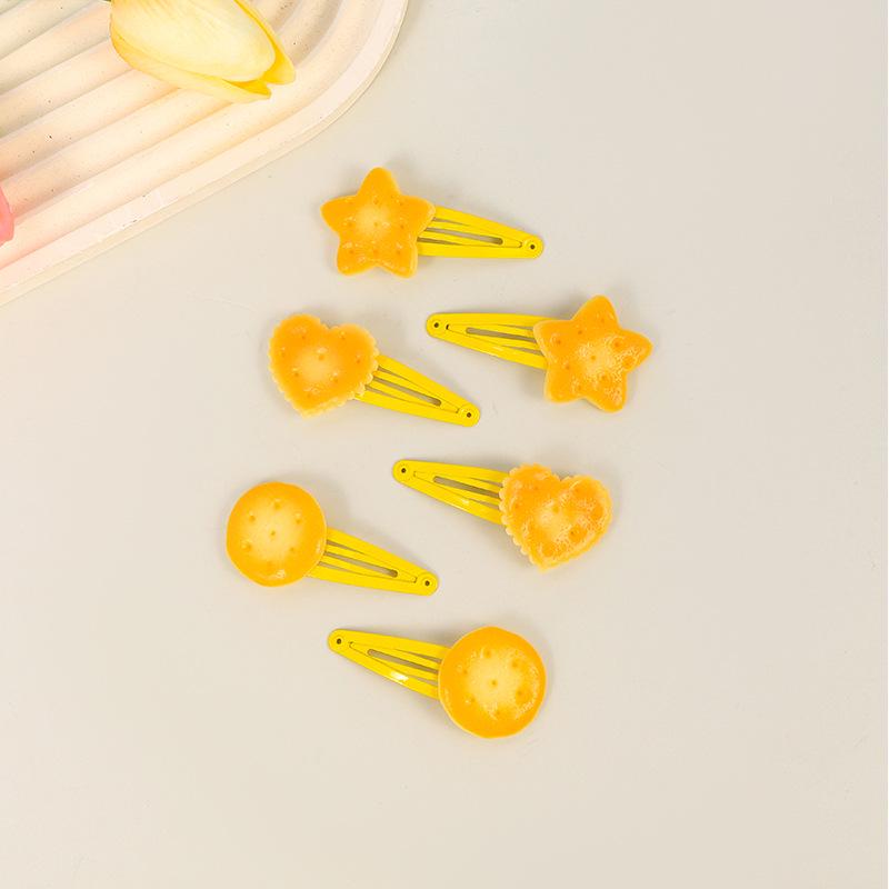 Cute Cookie-Shaped Hair Clip: Creative Children's Accessory Set