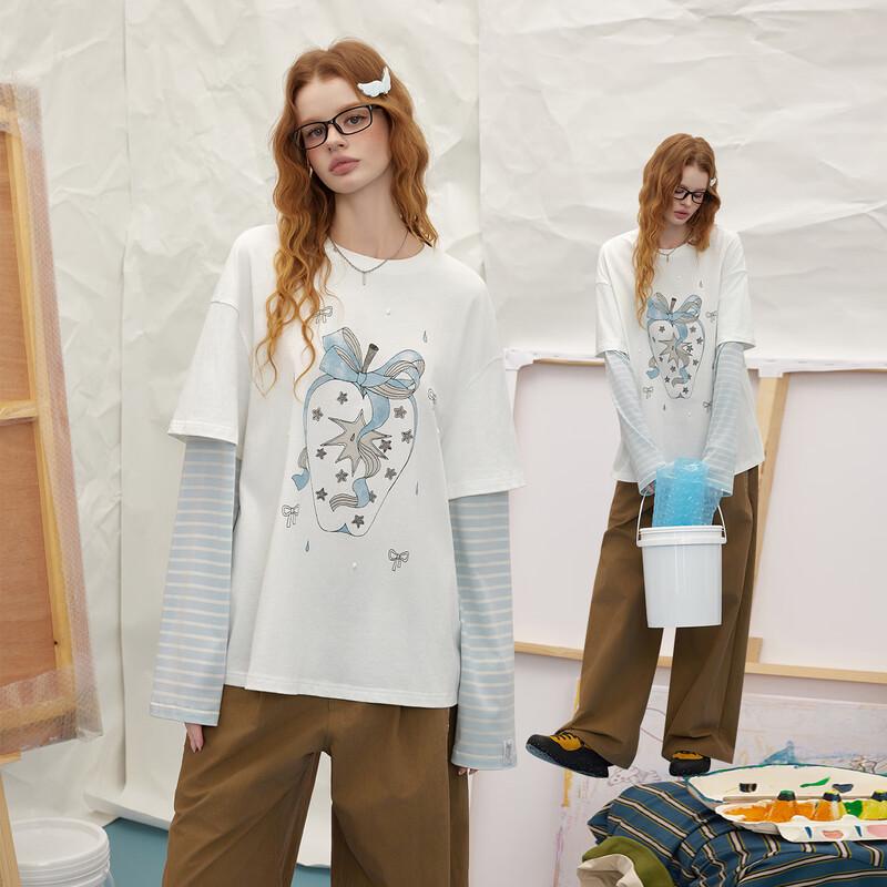 UNIFREE Illustrator Wu Wu Wu Collaboration Rhinestone T-Shirt