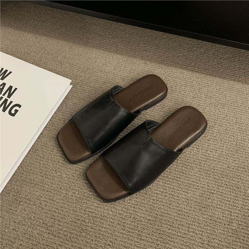 Stylish Minimalist Single Strap Sliding Sandals Women's Slippers Summer Outdoor Casual Opentoe Flats Autumn