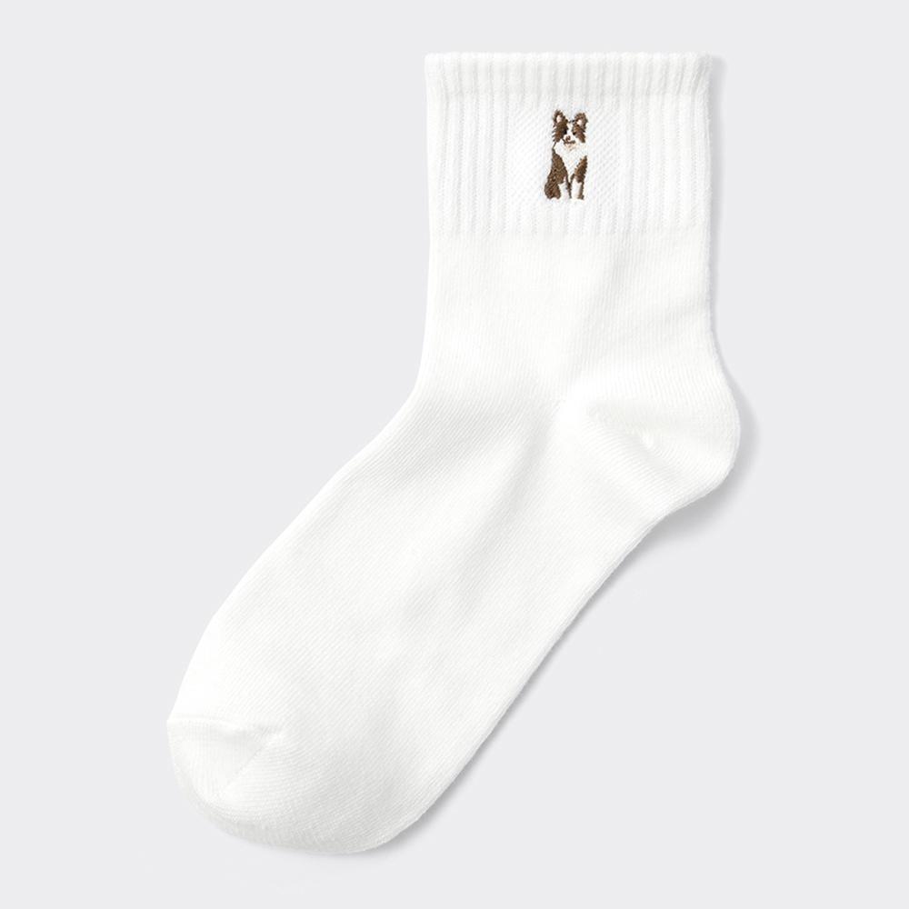 

Носки до щиколотки GU by Uniqlo с вышивкой