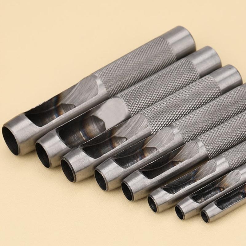 Punch Tool Set Stainless Steel Hole Punch Set Round Hole Punch Cutter 1-13mm Hollow Punch Set for Leather Watch Straps