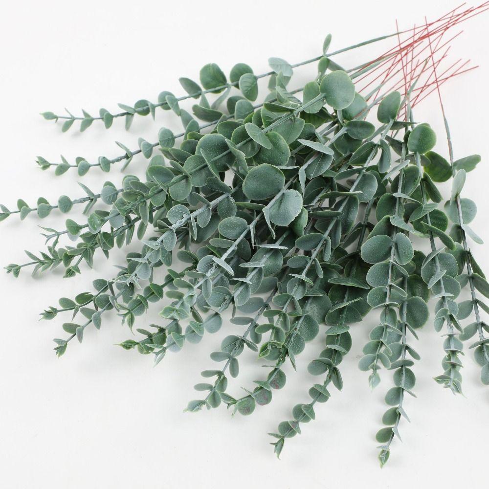 10Pcs/set Simulation Fake Eucalyptus Plants Eucalyptus Artificial Eucalyptus Leaf Easy Use Party